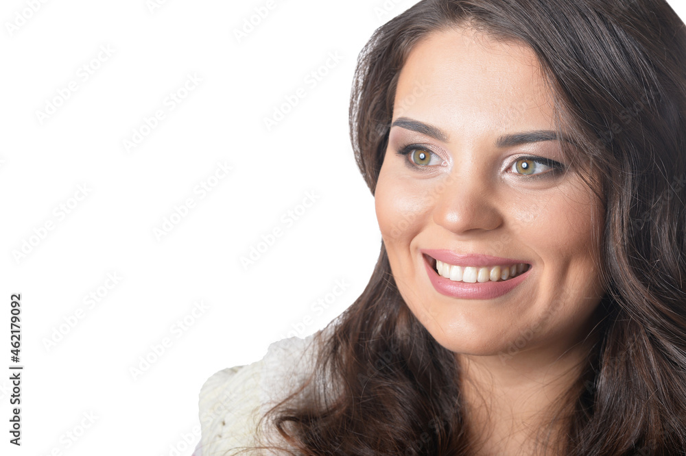 Beautiful young woman isolated on white background Beautiful young woman isolated on white background