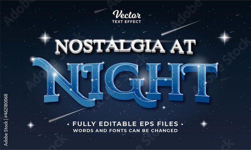 fantasy night text effect editable eps cc