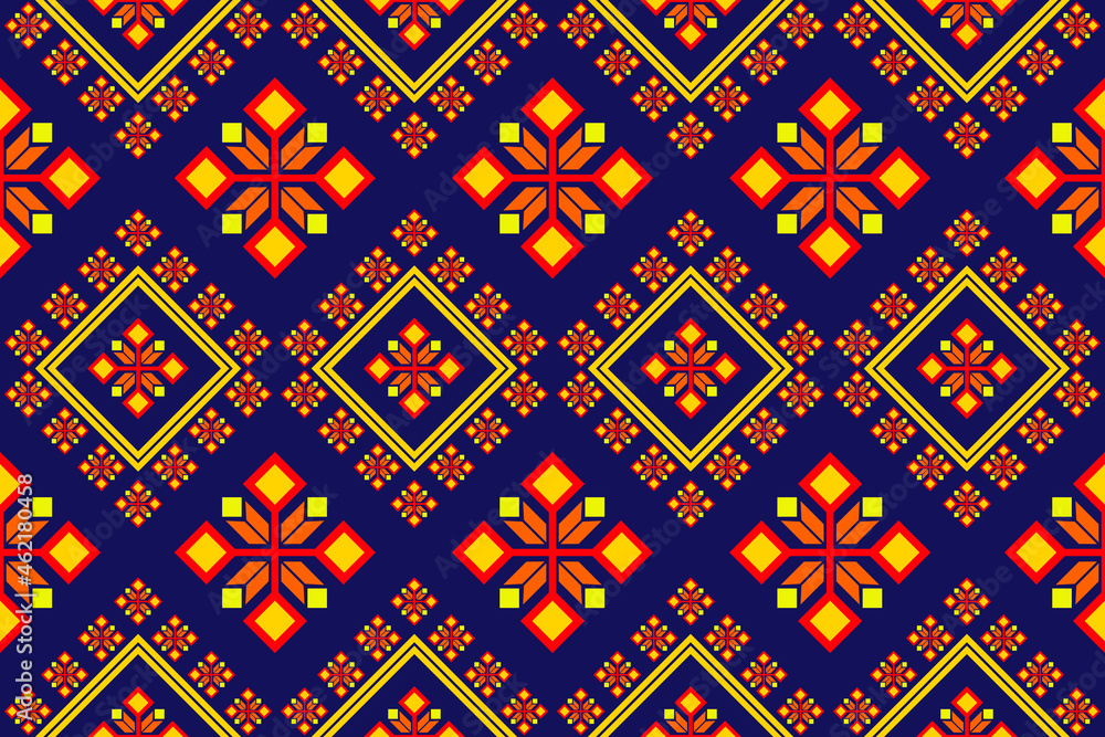 Geometric ethnic pattern traditional Design for background,carpet,wallpaper,clothing,wrapping,Batik,fabric,sarong,Vector illustration embroidery style. Geometric ethnic pattern traditional Design for background,carpet,wallpaper,clothing,wrapping,Batik,fabric,sarong,Vector illustration embroidery style.