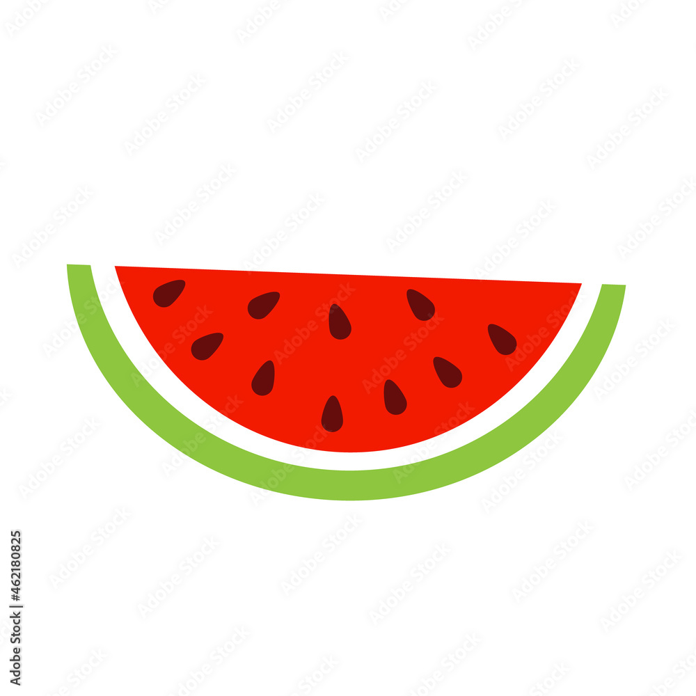 Watermelon slice. Vector icon, isolated clip art Watermelon slice. Vector icon, isolated clip art