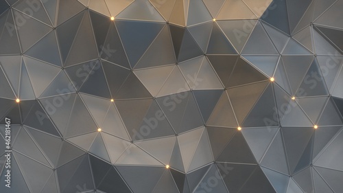 Gray abstract triangle poly...