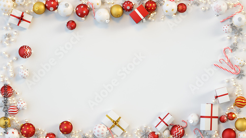 Frame of christmas decorati...