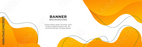 Modern gradient orange and yellow abstract banner background design template