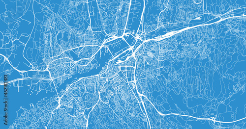 Urban vector city map of Gothenburg, Sweden, Europe