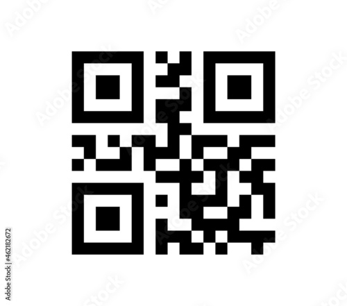 Sample of QR code. QR Code for scanned with smartphone. Vector
