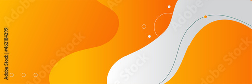 Modern gradient orange and yellow abstract banner background design template