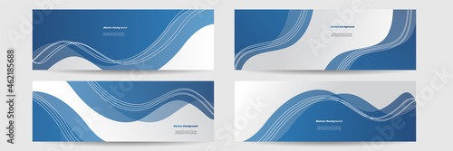 Conference vector template. Abstract dotted blue background for IT conference invitation, business meeting. Banner for social media announcement