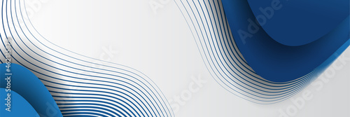 Conference vector template. Abstract dotted blue background for IT conference invitation, business meeting. Banner for social media announcement