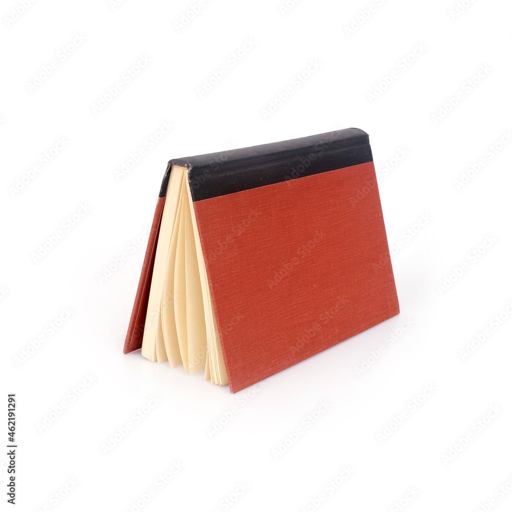 Book in red cover with white sheets isolated on a white background Book in red cover with white sheets isolated on a white background