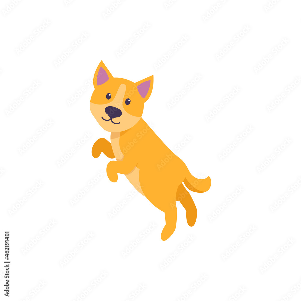 jumping dog vector illustration design on white background