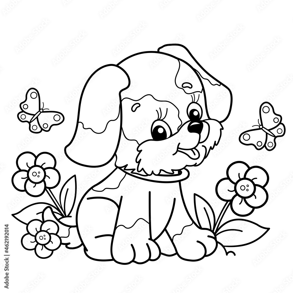 Puppy Coloring Pages | Kids Coloring Pages - The Soft Roots