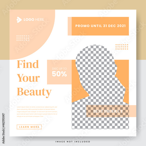 Beauty skincare social media banner template