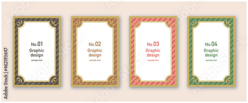 ストライプフレーム グラフィック素材