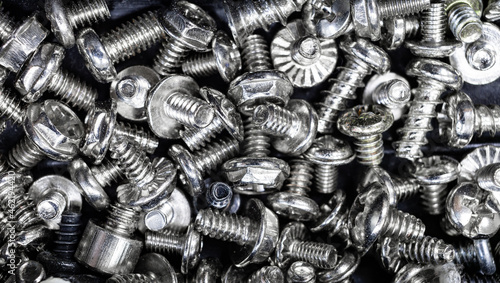Screws, Nuts and bolts backround top view