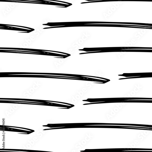 Seamless pattern with black pencil brushstrokes