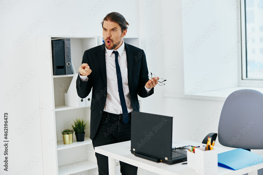 businessman in the office with documents executive businessman in the office with documents executive