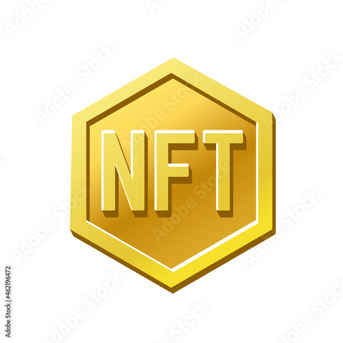 NFT non fungible token icon. Crypto currency