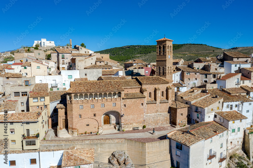 Church of San Juan Bautista de Tierga, in Zaragoza province, Aranda, Aragon Spain