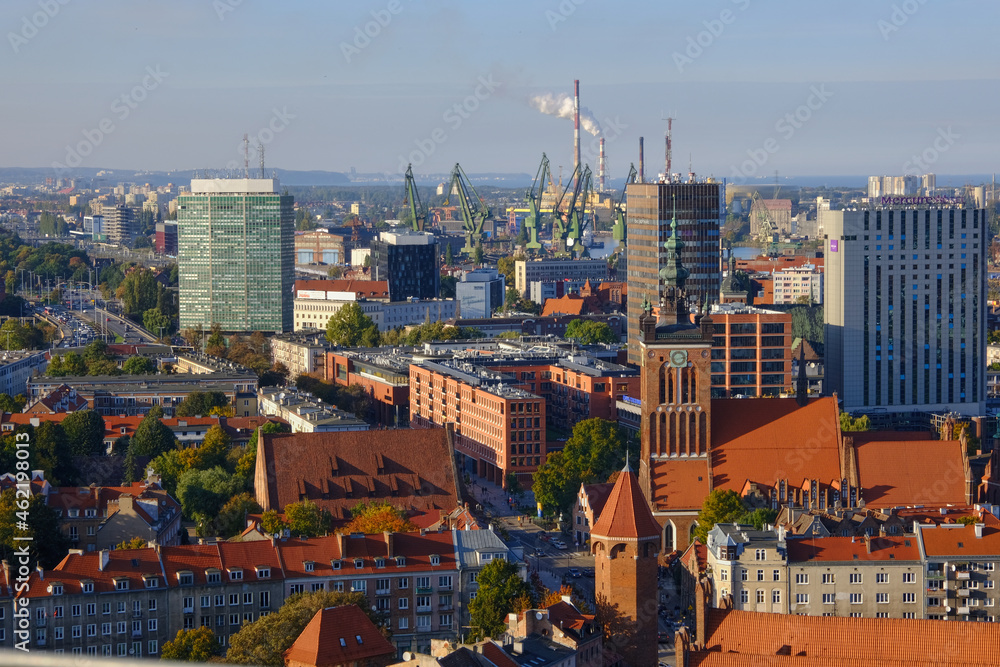 The Old Town, Gdansk city, view, buildings, Poland