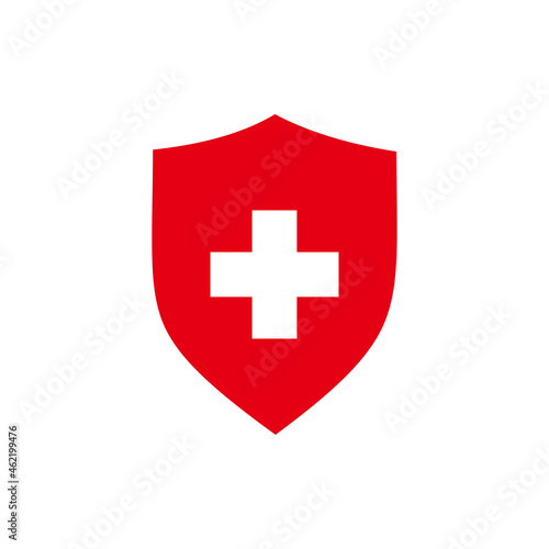 Protection of immunity icon. Shield immune system concept