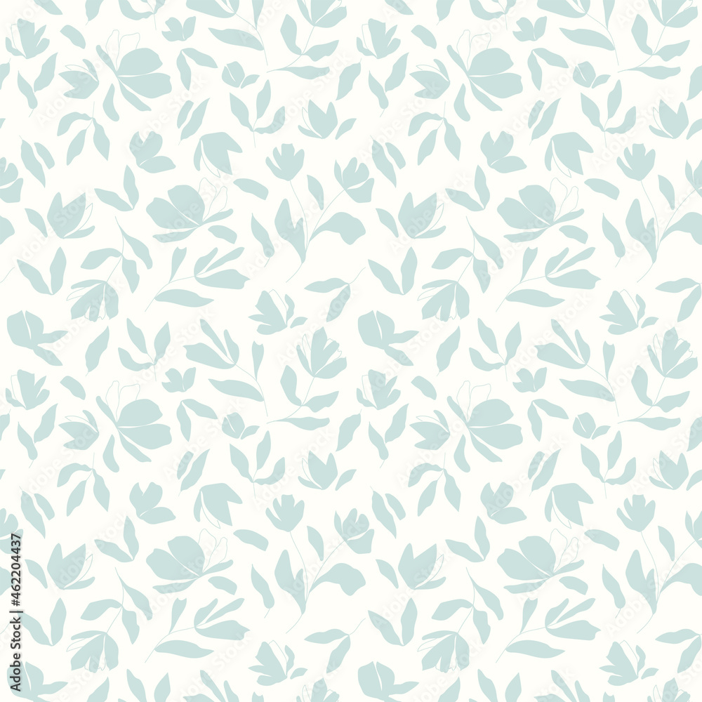 Modern botanical seamless vector pattern. Hand drawn floral illustration. Vintage wallpaper with flowers, buds and leaves. Template for cards, textile, stationery, package, and any surface design Modern botanical seamless vector pattern. Hand drawn floral illustration. Vintage wallpaper with flowers, buds and leaves. Template for cards, textile, stationery, package, and any surface design