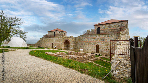 Roman fortress Tsari Mali Grad. Cultural and historical complex located in Belchin village, near Samokov, Bulgaria
