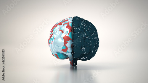 Brain hemisphere concept photo