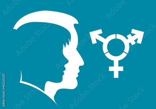 Gender Symbol for woman, man, divers
