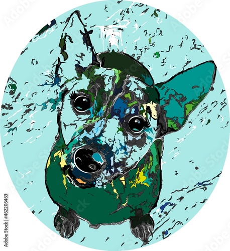 cute little dog like green planet keep the peace now