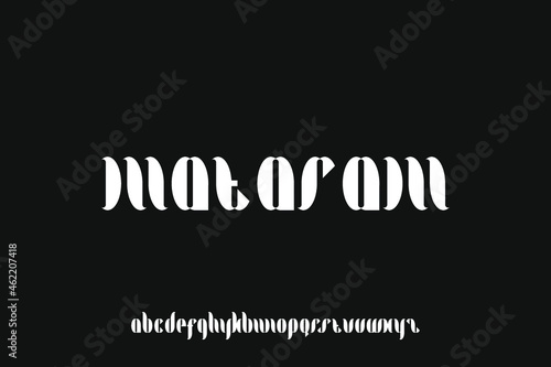 Luxury and elegant alphabet font vector set. MATARAM FONT