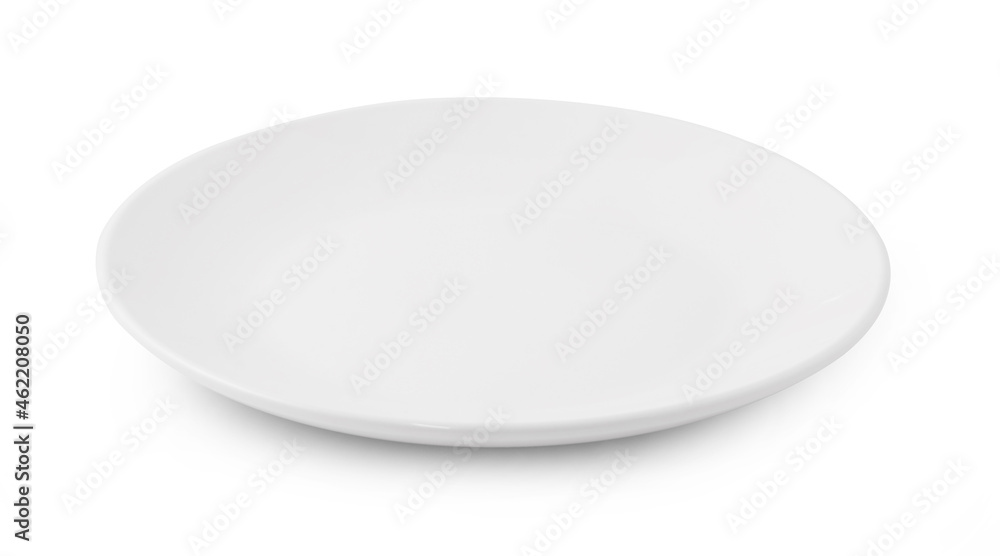 empty plate isolated on white background empty plate isolated on white background