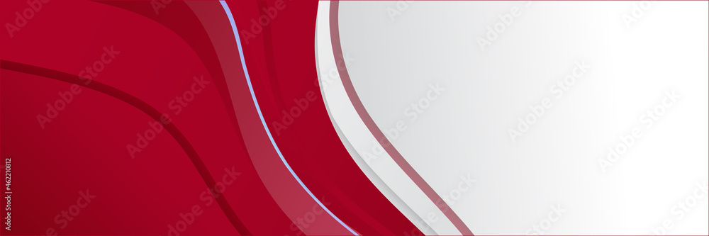 Abstract red banner background with 3d overlap layer and wave shapes Abstract red banner background with 3d overlap layer and wave shapes