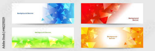 Collection of colorful banner template. Abstract web banner design. Header, landing page web design elements. abstract horizontal web banner design template backgrounds