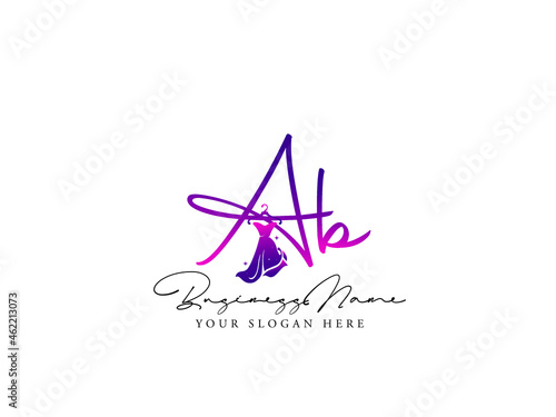 Colorful AB Logo, Fashion ab a b Logo Letter Vector Symbol and Illustration For Clothing, Apparel Fashion Shop