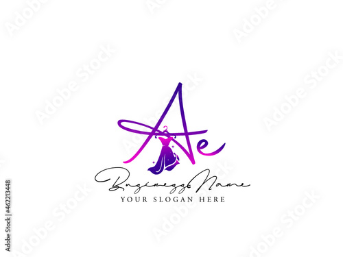 Colorful AE Logo, Fashion ae a e Logo Letter Vector Symbol and Illustration For Clothing, Apparel Fashion Shop photo