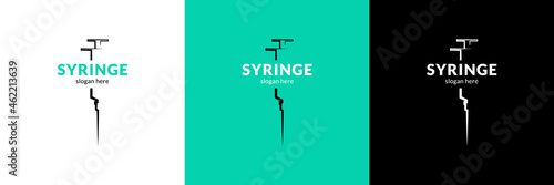 Abstract syringe logo