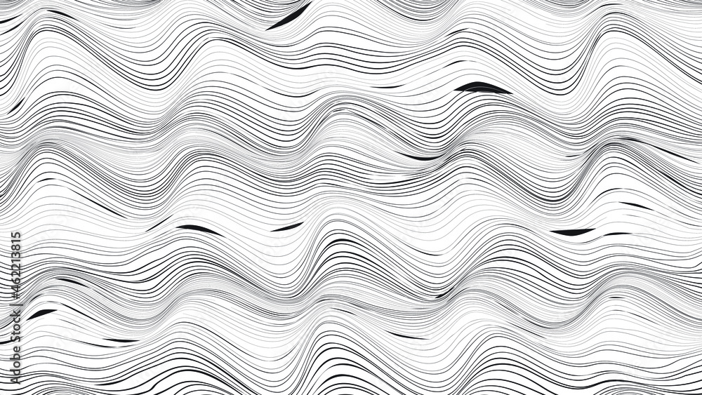 Abstract flow lines background . Fluid wavy shape .Striped linear pattern . Music sound wave . Vector illustration Abstract flow lines background . Fluid wavy shape .Striped linear pattern . Music sound wave . Vector illustration