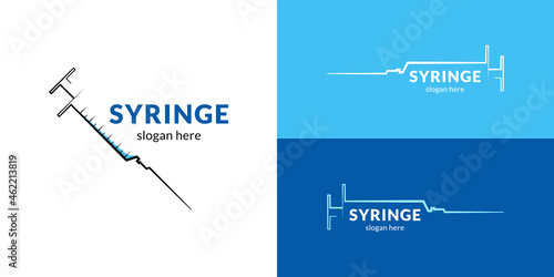 Stylish syringe logo