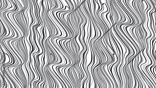 Abstract flow lines background . Fluid wavy shape .Striped linear pattern . Music sound wave . Vector illustration
