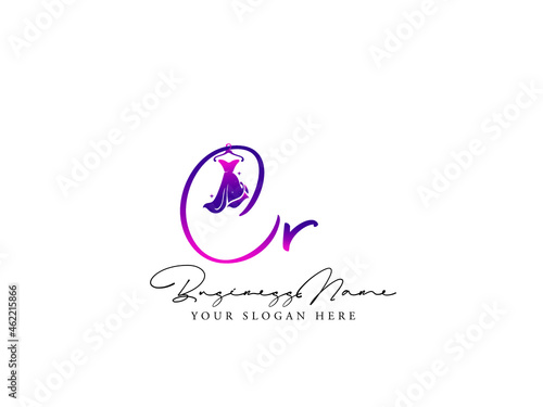 Colorful CR Logo, Fashion cr c r Logo Letter Design For Clothing, Apparel Fashion Shop