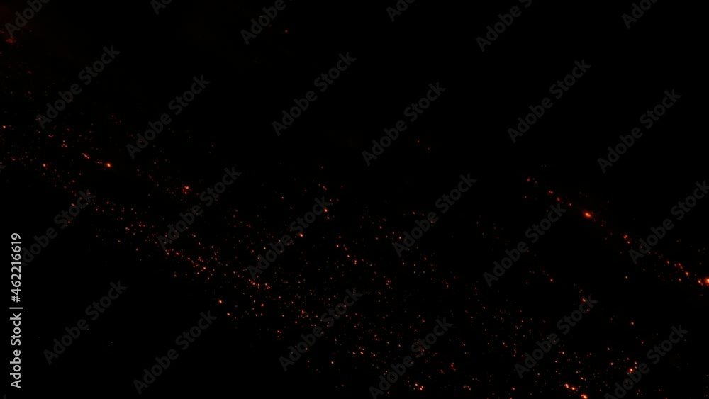 Volcan de fuego erupting by night lava and rocks