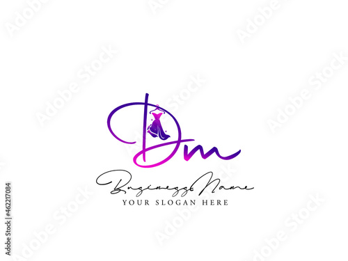 Fashion DM Logo, Modern dm d m Logo Letter Vector and Illustration For Clothing, Apparel Fashion Brand