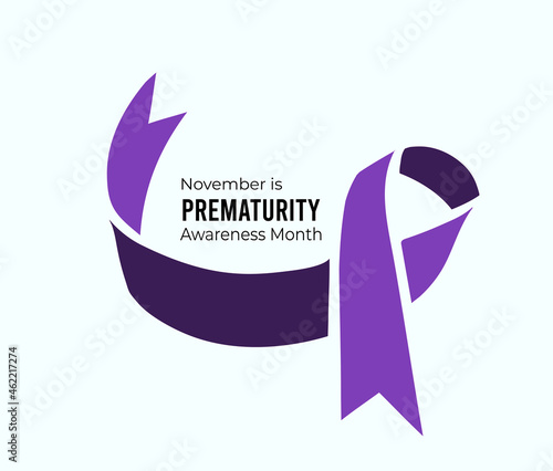 November is Prematurity Awareness Month. Vector illustration
