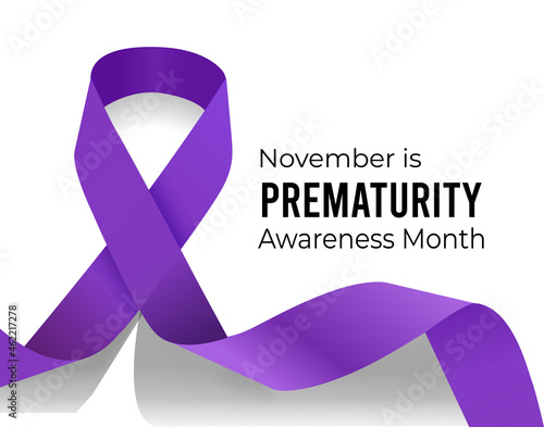 November is Prematurity Awareness Month. Vector illustration