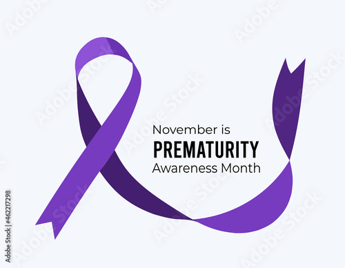 November is Prematurity Awareness Month. Vector illustration