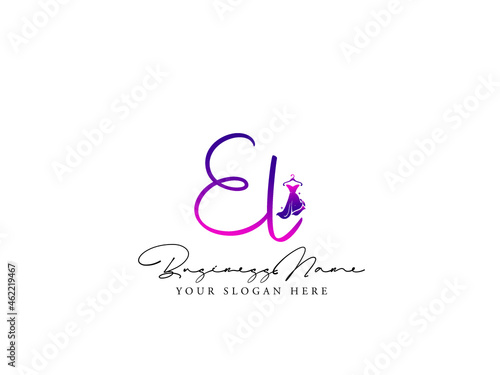 Fashion EL Logo, Modern el el  Logo Letter Vector For Clothing, Apparel Fashion Dress Shop