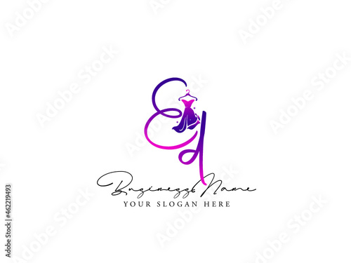 Fashion ED Logo, Modern ed e d Logo Letter Vector For Clothing, Apparel Fashion Dress Shop