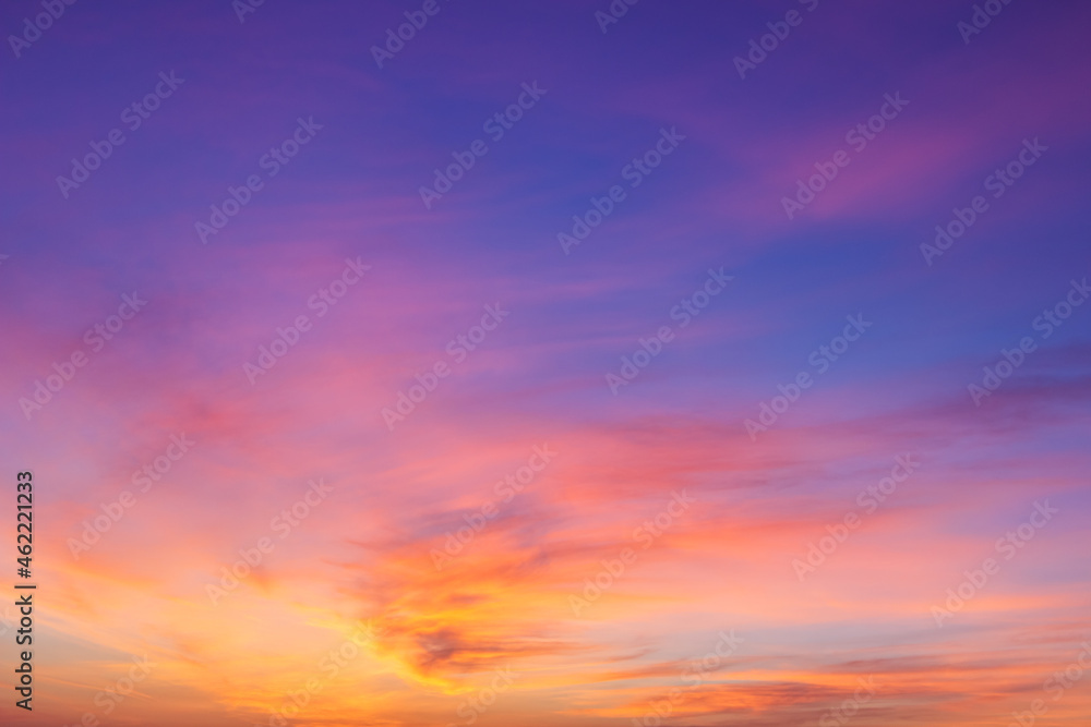 sunset sky background in the evening