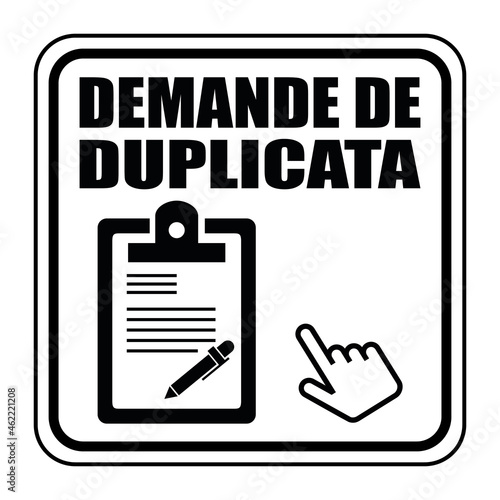 Logo demande de duplicata.