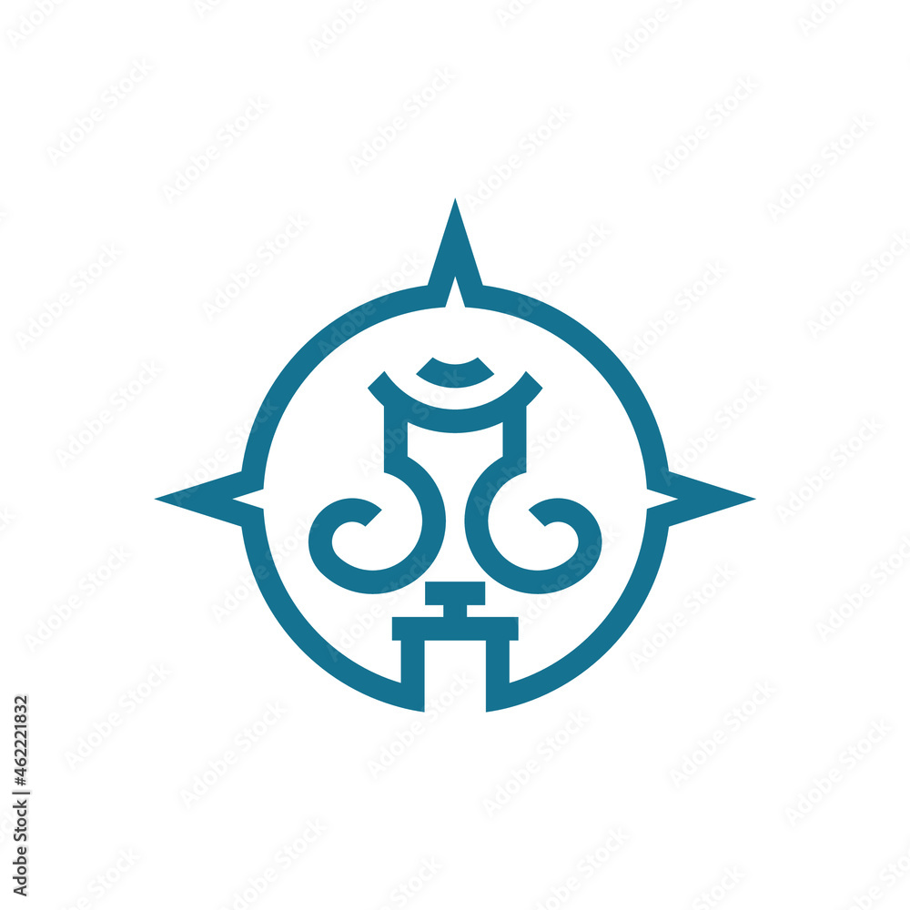 Compass Abstract Elegant Logo template for your company or business Compass Abstract Elegant Logo template for your company or business